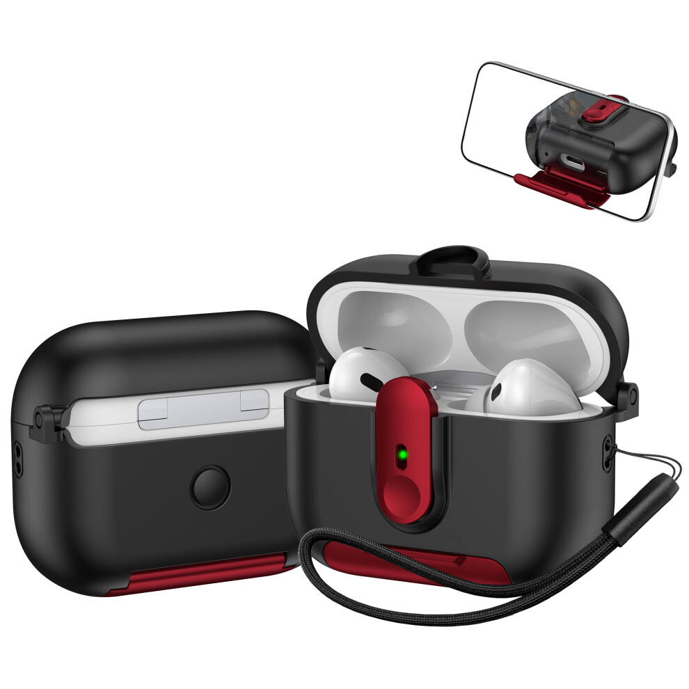 (Black / Red) For Apple Airpods Pro 2 Protective Case Switch Loc Black,Red 6914283877799
