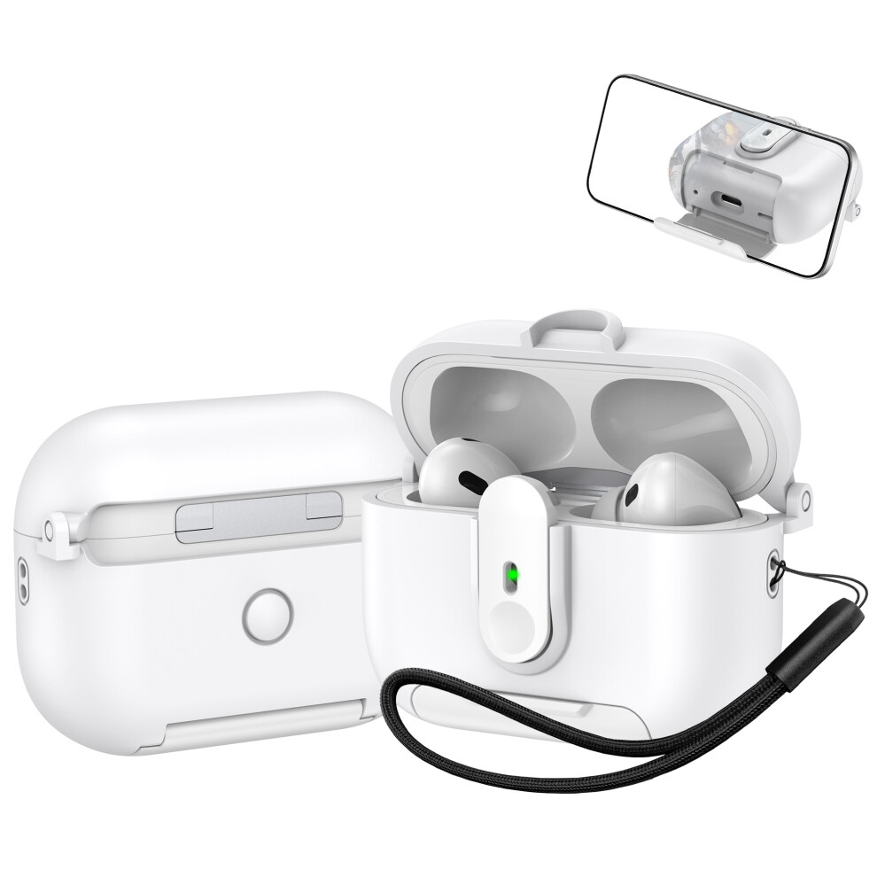 (White) For Apple Airpods Pro Protective Case Switch Lock White 6914286144751