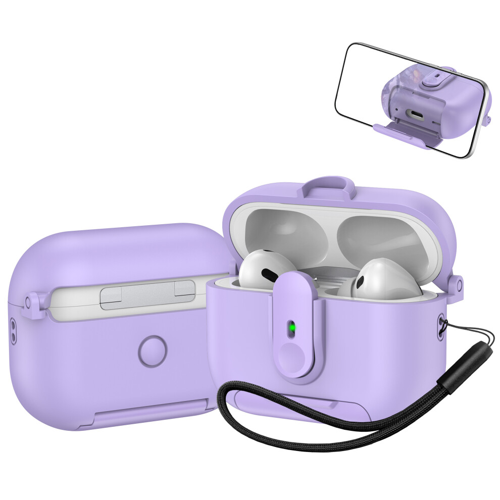 (Purple) For Apple Airpods Pro Protective Case Switch Lock Purple 6914285238758