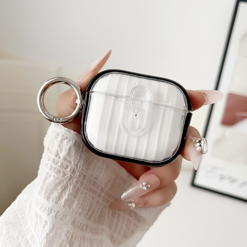 ( + Transparent) For Apple Airpods 3 Shell Texture Lock Buckle Prot Black 6914289197457