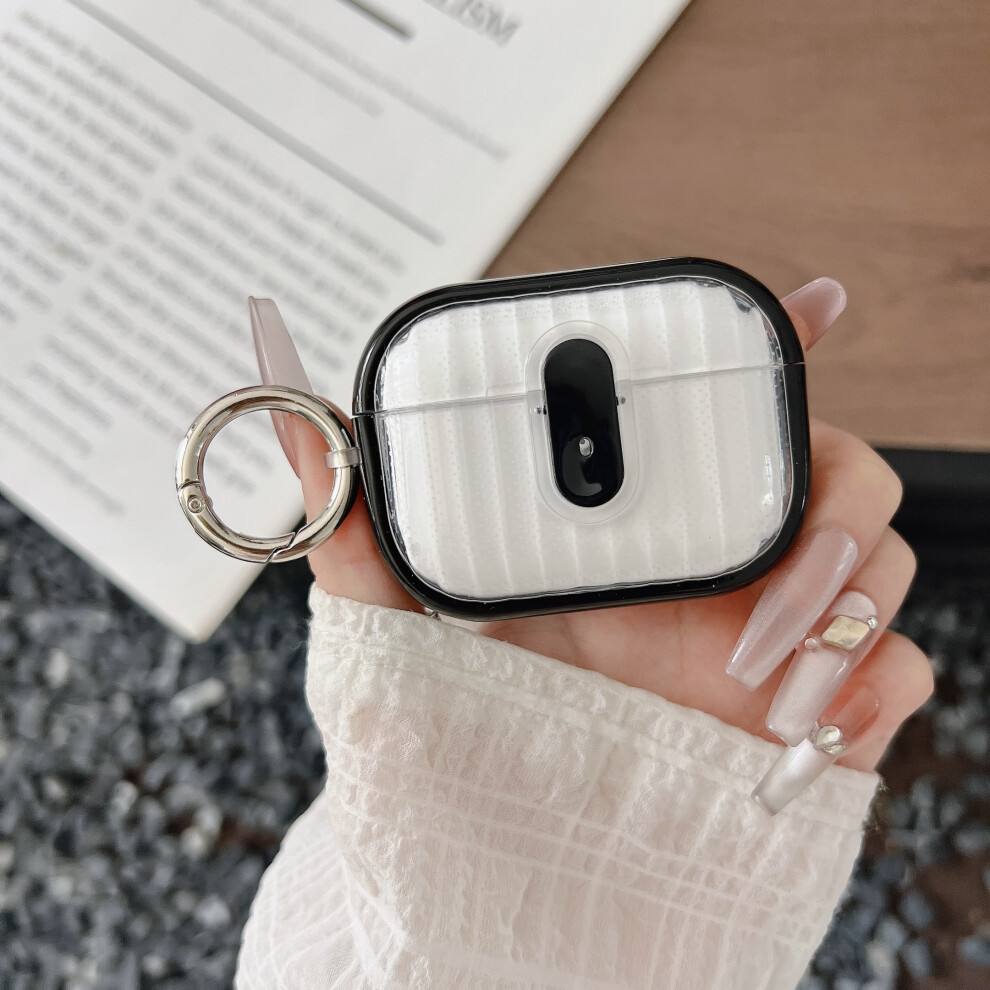 ( + Transparent) For Apple Airpods Pro Shell Texture Lock Buckle Pr Black 6914284715496