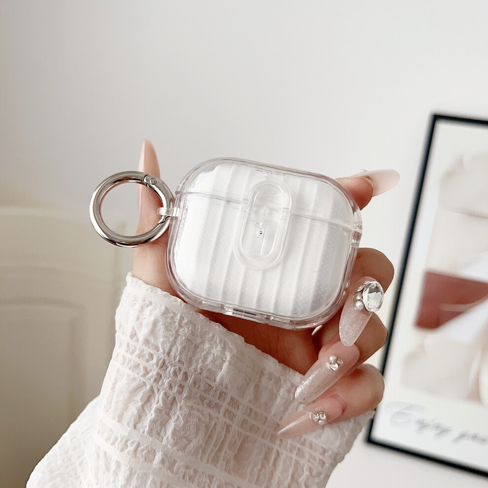 (Transparent + Transparent) For Apple Airpods 3 Shell Texture Lock Buckle Prot 6914286144430
