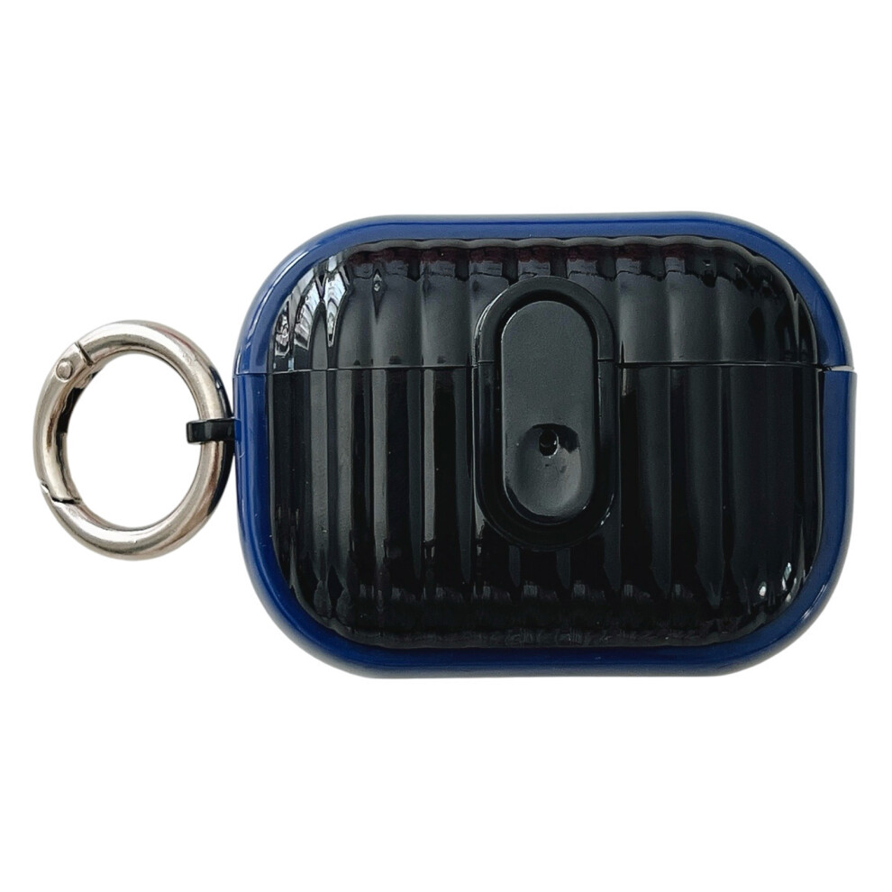 ( + Bright Black) For Apple Airpods Pro Shell Texture Lock Buckle Pr Blue/Black 6914289491890