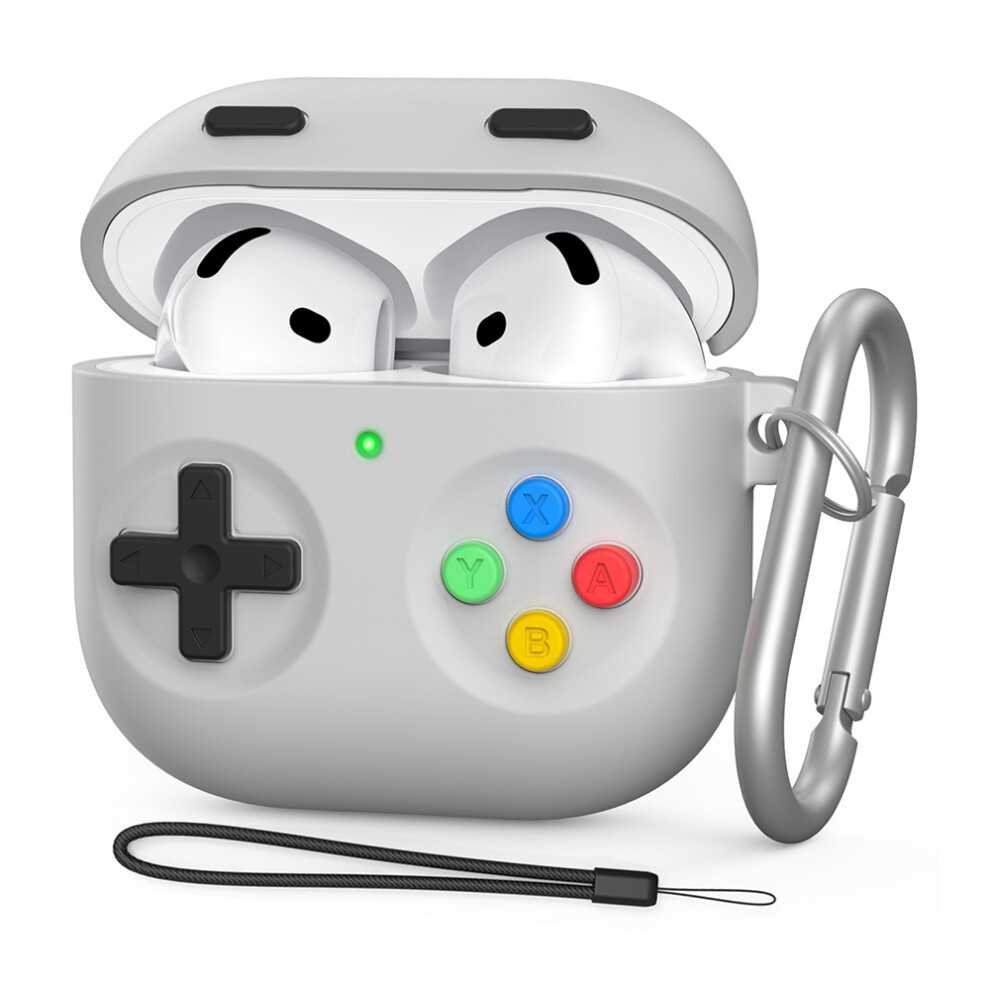 ( Grey) Pt-Dd10 For Airpods 4 Silicone Case Game Console D Light/Grey 6914282105015