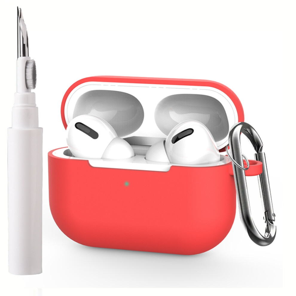 (Red) For Apple Airpods Pro Silicone Case Earphone Cover Red 6914285652677