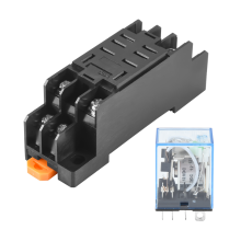 12V Rele de potencia bobina DC DPDT LY2NJ HH62P-L JQX-13F 10A con PTF08A base enchufe