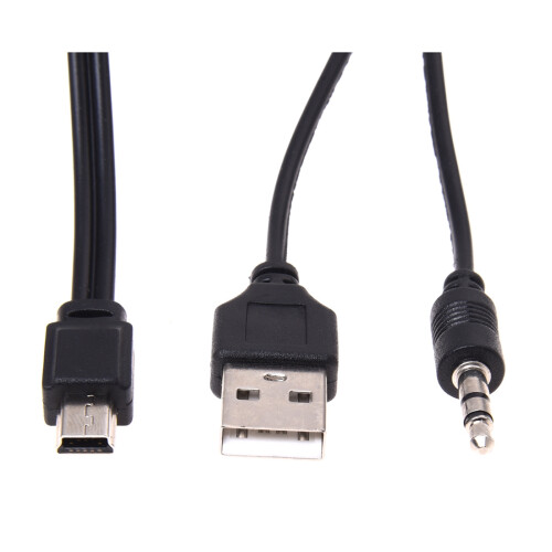 3.5mm Aux USB2.0 Macho Mini 5 USB Cable de audio altavoz portatil 2