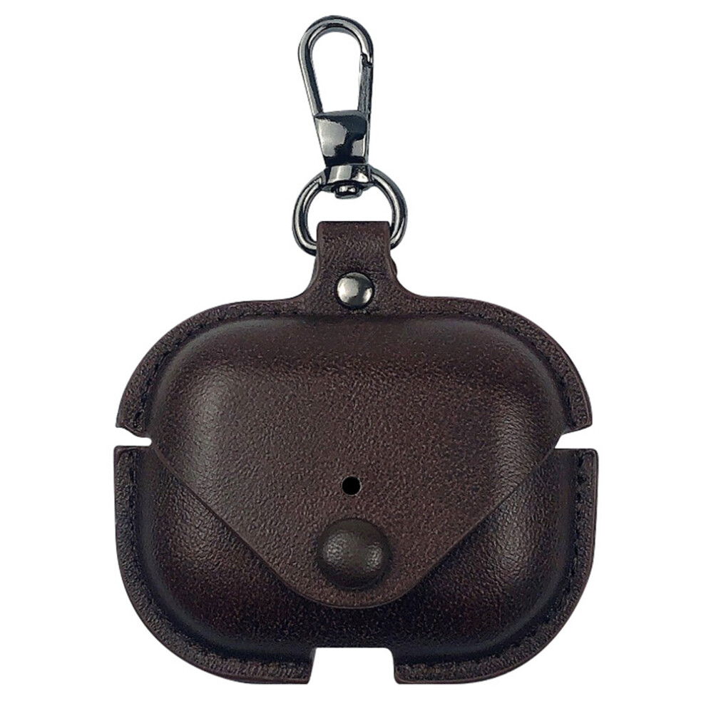 (Dark ) For Airpods Pro 3 Earphone Case Business Leather + Brown 6914283254668