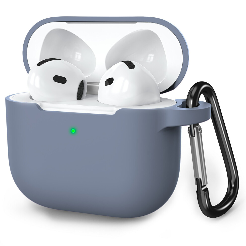 ( Grey) We36 For Airpods 4 Case Silicone Earbuds Protectiv Lavender/Grey 6914288557825