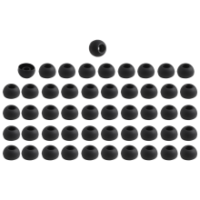 50pzs Negro Auricular tapones para los oidos Reemplazo cubieta de punta auricular