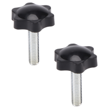2 Piezas M8 X 30 Mm Rosca Macho 32 Perilla de SujecióN la Cabeza Estrella Negro