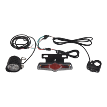 Conjunto de Luces Delanteras y Traseras Bicicleta EléCtrica Entrada 36V 48V 52V 60V con Interruptor Bocina Luz DK336
