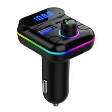 Manos para Coche M33 Compatible con Bluetooth 5.0 Transmisor FM Kit de Cargador USB Dual Modulador MP3 Reproductor Disco