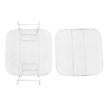 Rejilla para Freidora de Aire Rejillas Cuadradas Dos , Accesorios Deshidratador Acero Inoxidable, Multicapa 4.2-5.8QT