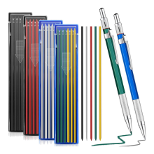 2 LáPices de Soldador con 48 Recambios Redondos MecáNicos, Marcador Soldadura Metal para Tubo.