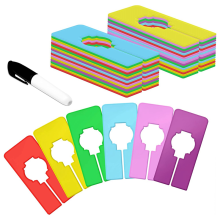 30 Separadores de Estantes para Armario, 6 Colores, Rectangulares Colgar Ropa, Reutilizables Clasificar el TamañO la Marca Color.