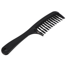 Negro Peine de Pelo Desenredante Diente Doble Hilera Champú con Manejar para Cabello y Rizado