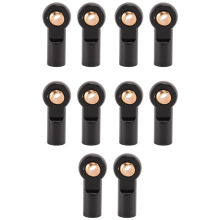 10 Unids Metal M3 ArticulacióN de RóTula Barra Acoplamiento para 1/10 RC Car Crawler AXIAL SCX10 D90 D110 CC01, Negro