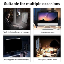 Barra de Luz Monitor, LáMpara Escritorio LED Computadora Regulable para el Cuidado los Ojos Lectura USB Fondo Pantalla