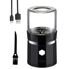 Mini Molinillo EléCtrico, de Vainilla PortáTil, Recargable por USB con un Cepillo Limpieza para Té Hierbas,