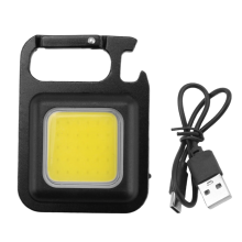 Linterna COB, Recargable Brillante de 500 LúMenes, Mini Linterna, 3 Modos Luz con Abrebotellas para Pescar, Acampar
