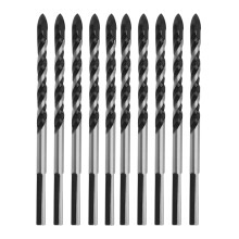 10-Piezas 6mm Juego de Broca Taladro Materiales Múltiples Para Taladrar En Azulejos, Albañilería Con Punta Carburo Tungsteno
