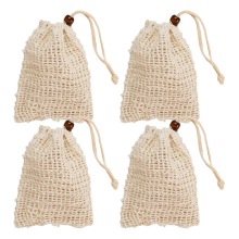 4 Bolsas de Jabón, Jabón Ramio, Orgánico, Bolsa para Hacer Espuma y Secar el
