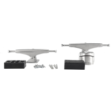 Bogies de Patineta Surf para S6 Resorte Rojo Puente Adaptador MonopatíN Surfskate, Juego Juntas Plateadas