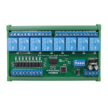 DC 24V 8 Ch RS485 Placa de Relé Modbus RTU UART Interruptor Control Remoto Caja Riel DIN35 para AutomatizacióN PLC