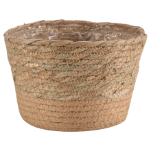 Maceta de Flores Tejida Paja, Cesta Mimbre, Almacenamiento Ratán, Macetero Hecha una Mano M