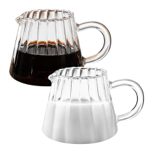 Jarra de Vidrio 2 Piezas, con Forma para Crema, Té, Crema Leche y Café, Espuma