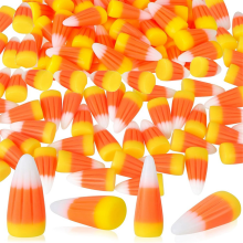 50 Uds. de MaíZ Caramelo Resina Halloween, Cuentas Artificiales 3D, Adornos áLbum Recortes Falso OtoñO