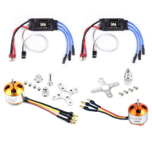 Paquete de 2 Motores Outrunner Sin Escobillas 2212 1400Kv/2200Kv con Soporte 10T/6T+30A ESC para Aviones Rc Quadcopter UFO