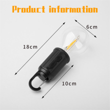Cadena de Luces LED para Exteriores con Gancho, Bombilla USB Tipo C 400MAh, 3 Modos, Linterna Impermeable Acampar, Luz Colgante Tienda CampañA-T03