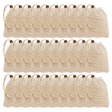 Bolsas de JabóN para Ducha, Paquete 30, Bolsa Ahorro Ramio Natural, Hecha en Casa con CordóN