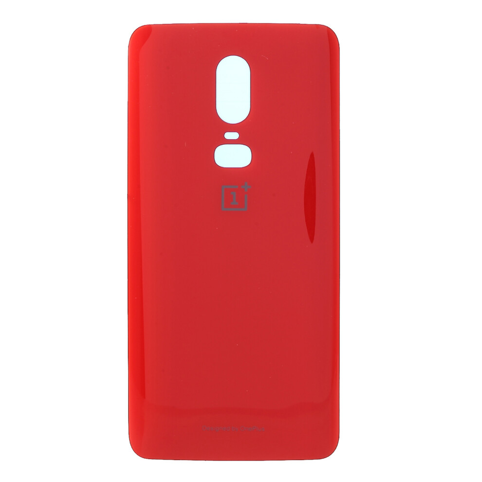 (Red) Battery Housing Door Cover Part With Adhesive Sticker For Oneplus 6 Red 6914276550388