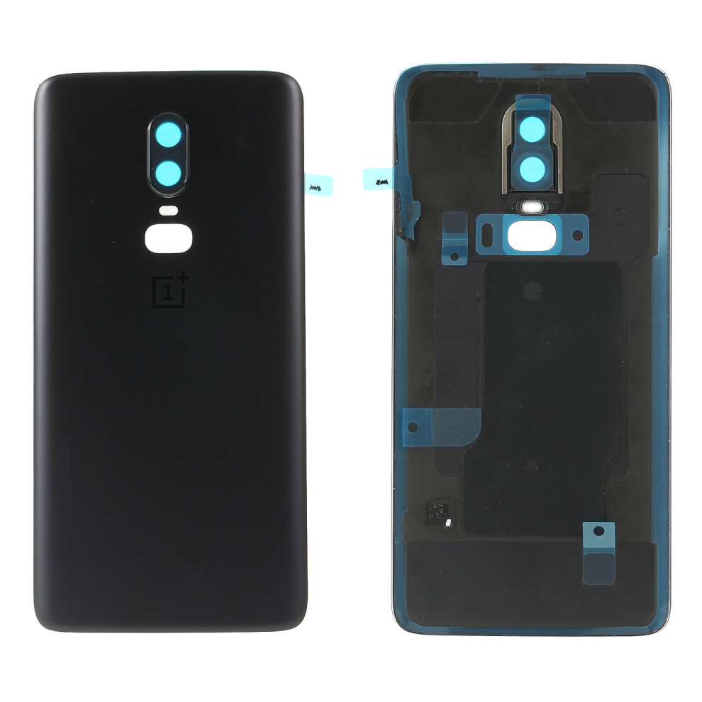 (Matte ) For Oneplus 6 Oem Battery Housing Cover Repair Part+Camera Lens Cover Black 6914277376529