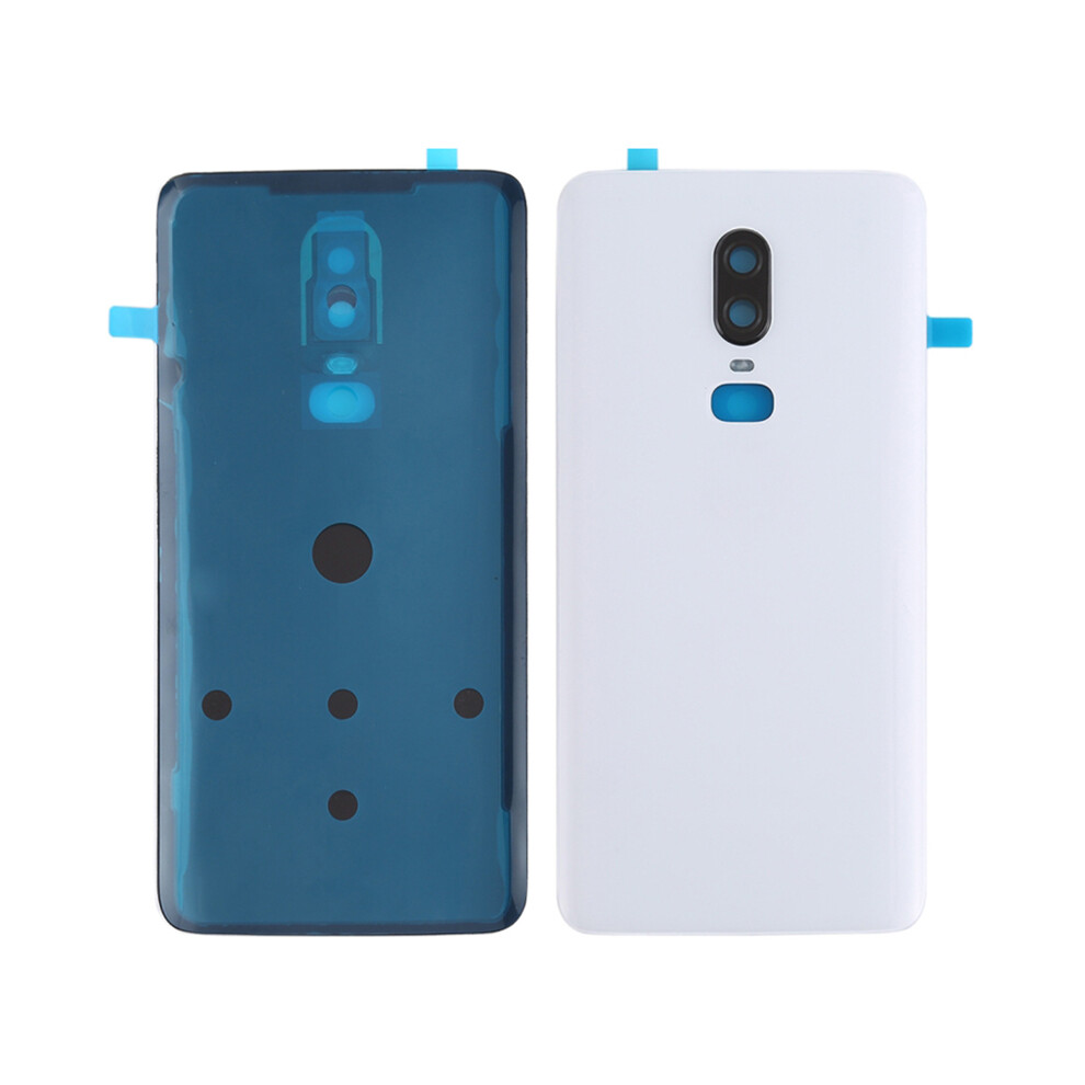 (White) For Oneplus 6 Oem Battery Housing Cover Repair Part+Camera Lens Cover White 6914275426943