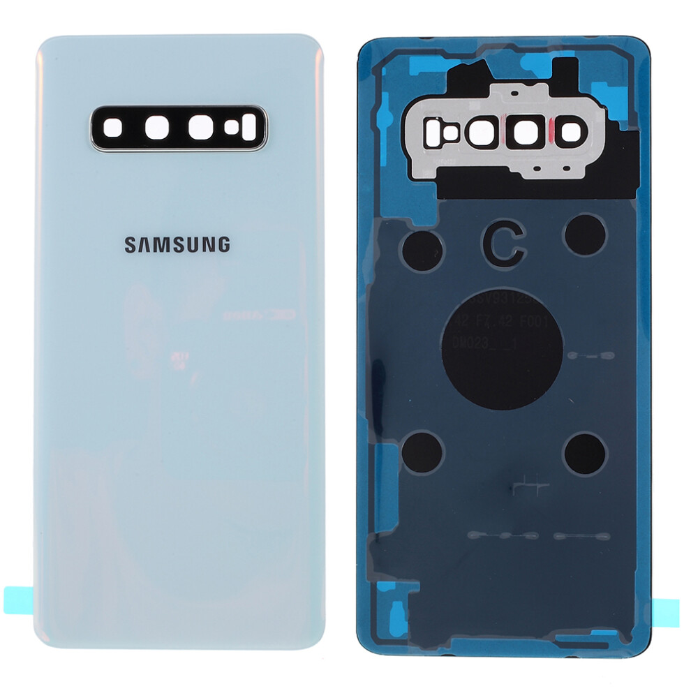 (White) For Samsung Galaxy S10 Plus G975 Battery Housing Cover Repair Part White 6914273679938