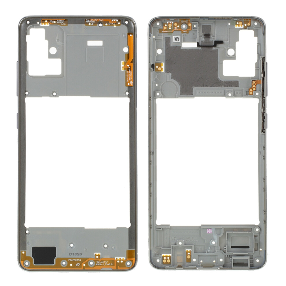 (Grey) For Samsung Galaxy A51 A515 Oem Middle Frame Replacement Part (Without Logo) Grey 6914277648664