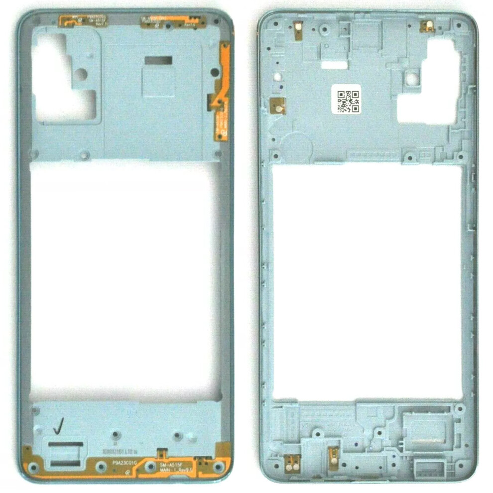 (Blue) For Samsung Galaxy A51 A515 Oem Middle Frame Replacement Part (Without Logo) Blue 6914271064361