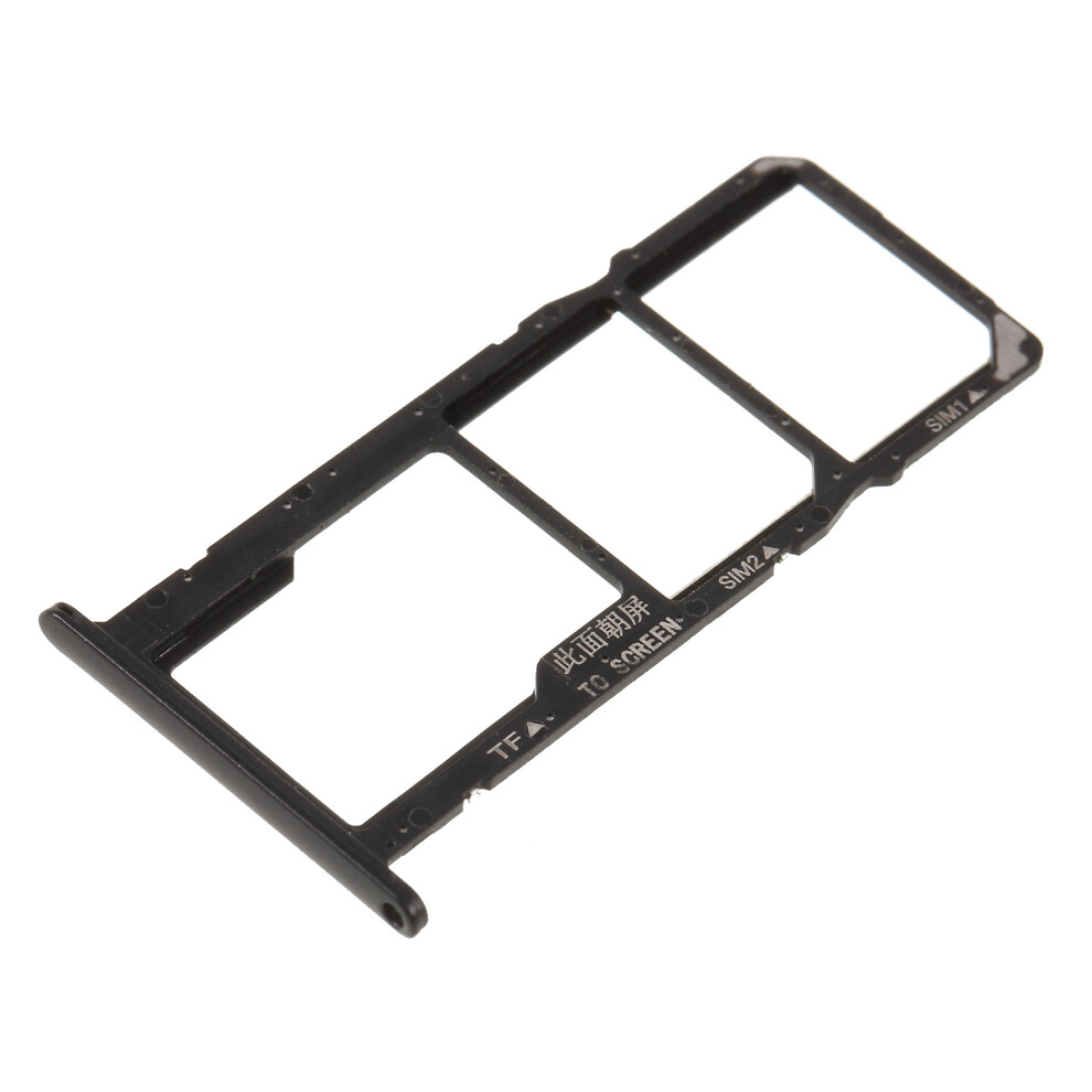 (Black) Oem Dual Sim Card+Micro Sd Card Tray Holders Replacement For Huawei Y5 (2018) Black 6914276056217