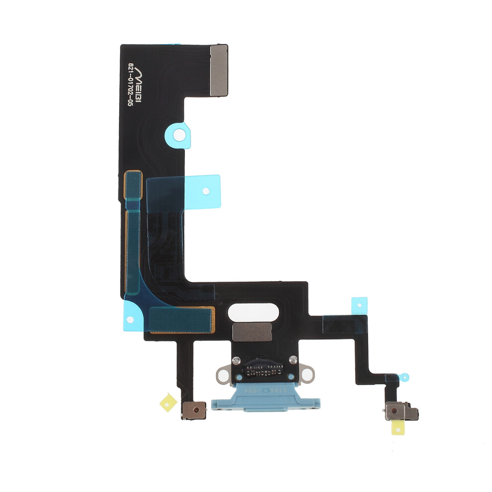 (Blue) For Iphone Xr Dock Connector Charging Port Flex Cable Replacement (Without Logo) Blue 6914277781552