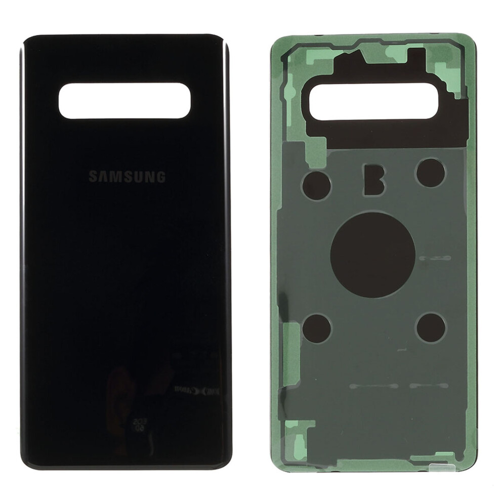 (Black) For Samsung Galaxy S10 Plus G975 Battery Housing With Adhesive Sticker Phone Back Cover Black 6914273157504