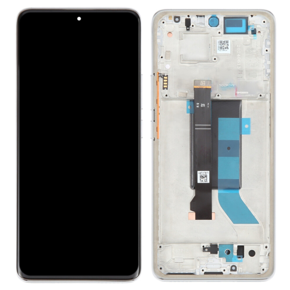 (Silver) For Xiaomi Redmi Note 14 Pro 5G/Poco X7 5G Oem Grade S Amoled Screen And Digitizer Assembly+Frame (Without Logo) Silver 6914277833589