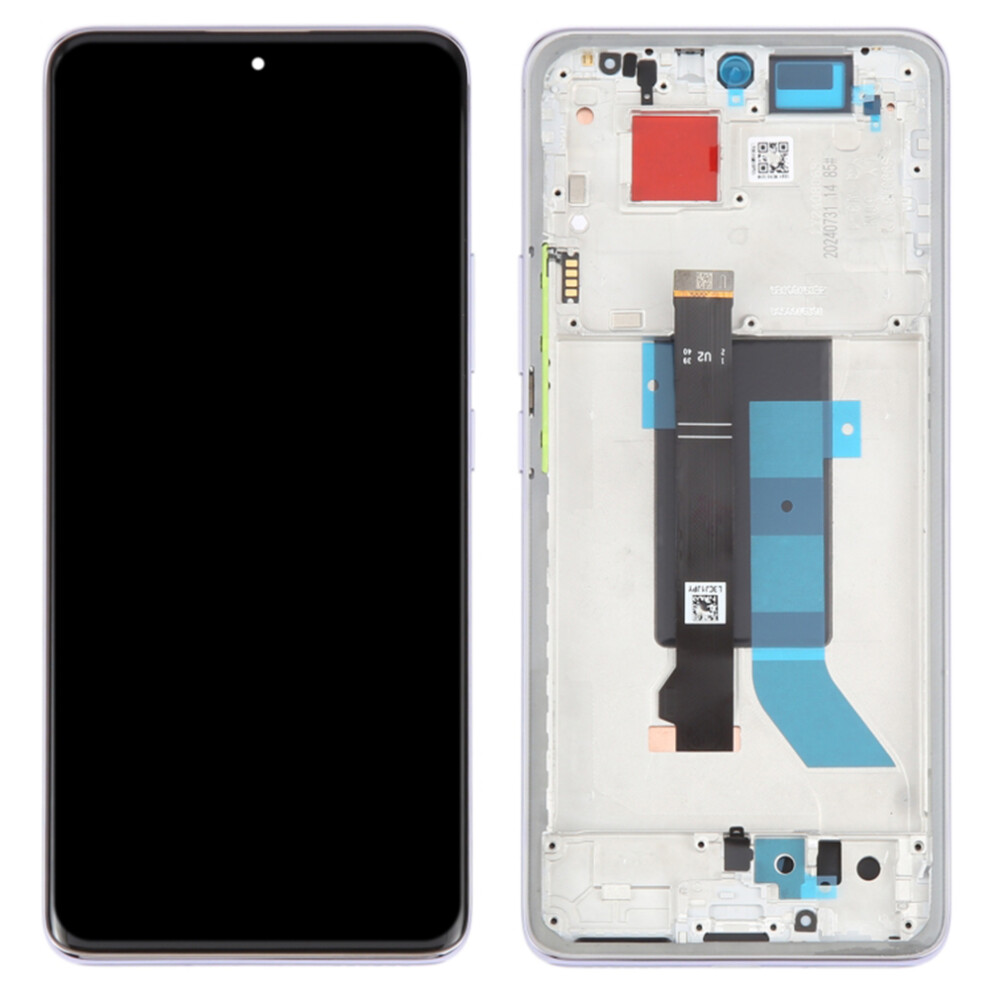 (Purple) For Xiaomi Redmi Note 14 Pro 5G/Poco X7 5G Oem Grade S Amoled Screen And Digitizer Assembly+Frame (Without Logo) Purple 6914279713803