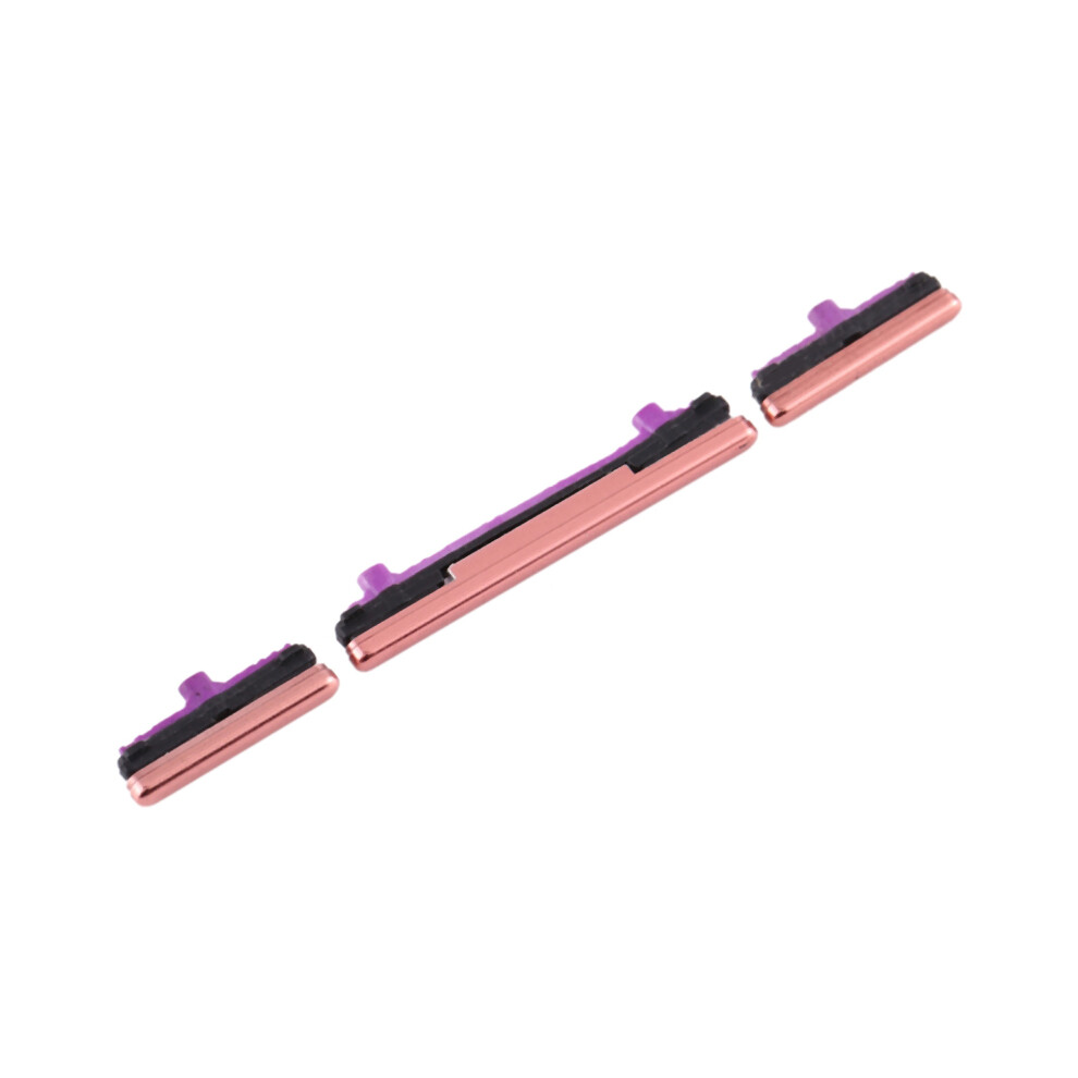 (Pink) For Samsung Galaxy S10 G973/S10 Plus G975 3Pcs/Set Oem Power On/Off And Volume Side Buttons (Without Logo) Pink 6914277408473