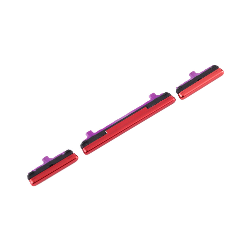 (Red) For Samsung Galaxy S10 G973/S10 Plus G975 3Pcs/Set Oem Power On/Off And Volume Side Buttons (Without Logo) Red 6914273188928