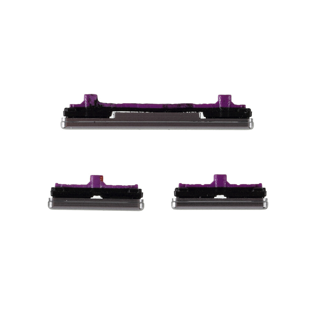 (Silver) For Samsung Galaxy S10 G973/S10 Plus G975 3Pcs/Set Oem Power On/Off And Volume Side Buttons (Without Logo) Silver 6914279550378