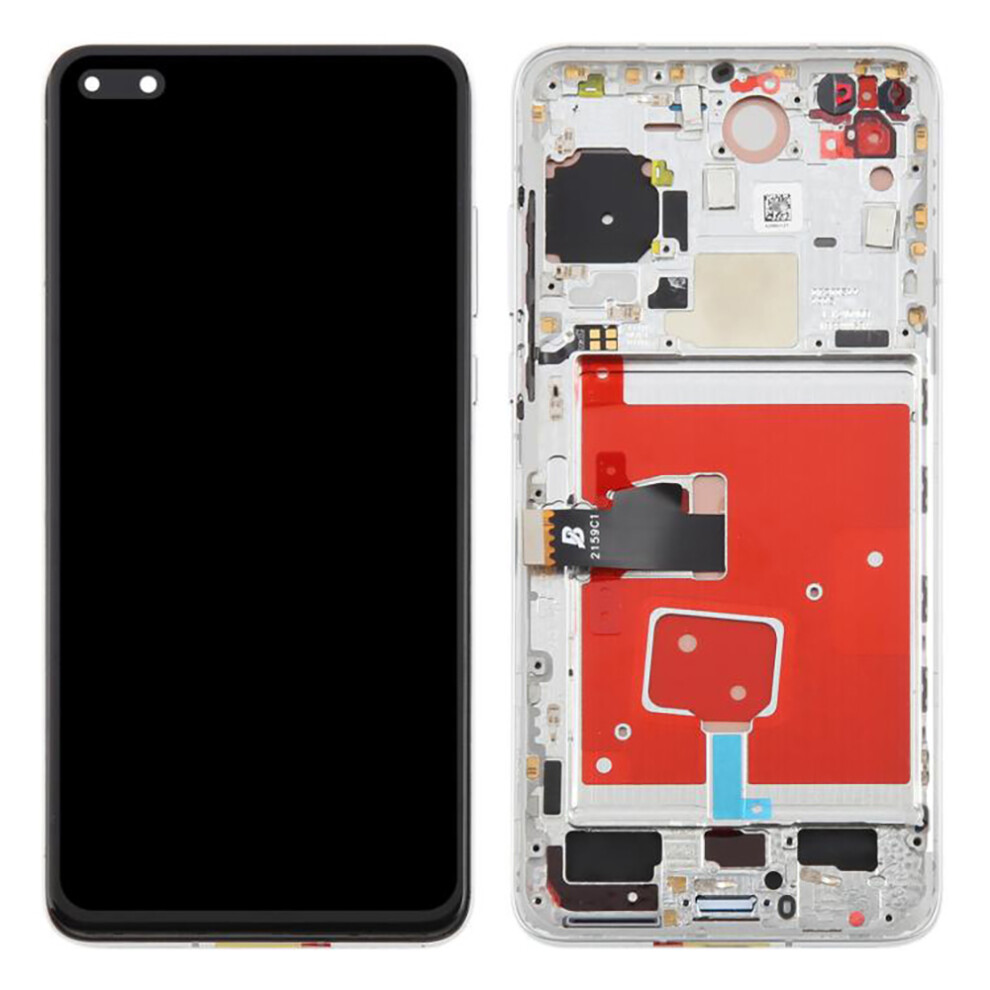 (Silver) For Huawei P40 Grade C Lcd Screen And Digitizer Assembly+Frame Part (Tft Technology) (Without Logo) Silver 6914272732245